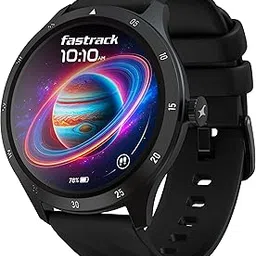 Fastrack Jupitor R2 Smart Watch, 1.38” TFT Display, 240 * 240 Pixel Resolution, SingleSync BT Calling, AI Voice Assistant, 100+ Sports Modes & Smartwatch Faces,Upto 5 Day Battery, IP68 (Black) image 1
