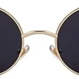 flaxi Round Metal Fashion Retro Vintage Shield Shades Steampunk | Unisex | UV Protected Sunglasses Medium-picture-20