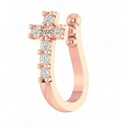 vama FASHIONS Trendy Cross Nose Pin Clip on Without Piercing Pressing Type Noserings for Women & Girls-picture-12