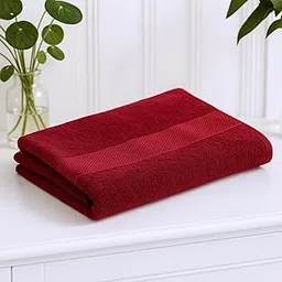 Earthy Fables Basic Bath Towel – Pure Carded Cotton, Soft, Absorbent, Quick Dry & Skin-Friendly Towel, 140 x 70 cm, 400 GSM – Wine-picture-10