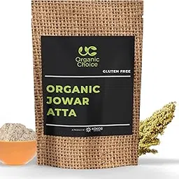 Organic Choice Jowar Atta | Sorghum Flour | Jowari Atta | Millet Flour | Jonna Atta | Rich in Protein, Vitamin B & E | Certified Organic & Gluten Free | 1kg - Pack of 1 image 1
