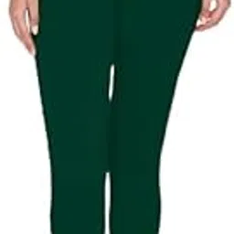 kanna fabric Fit Stretchable Nylon Elasthane Fabric Ankle Length Shimmer Leggings for Women (Green)-picture-34