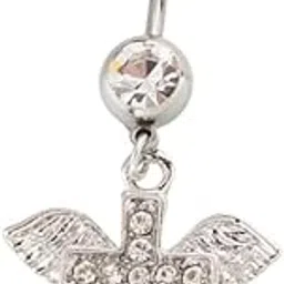 fensir Wings Navel Ring | Stainless Steel Belly Button Piercing Jewelry for Women & Girls-picture-21