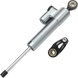 MERISHOPP Motorcycle Steering Damper Stabilizer Metal for Most Motorcycles Street Bike Black Titanium-picture-35