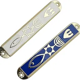 The Style Sutra2 Pieces Mezuzahs for Door Messianic Mezuzahs Blessing Easy to Install Metal blue white|Home & Garden | Home Decor| Plaques & Signs-image-37