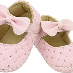 neska moda 6 To 12 Months Baby Girls Synthetic Leather Self design Sandal Booties-BT1620-picture-26