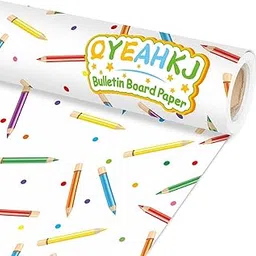 Qyeahkj Colorful Crayon Bulletin Board Paper Roll Crayon Bulletin Board Background Paper Fade Resistant Colorful Classroom Decoration Poster Art Craft Home Wall Education Decor Supplies 17.7in x 20ft-picture-42