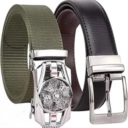 friendskart Pu-Leather Formal/Casual Reversible Belt for Men, Casual/Formal Style, combo 2-Pack RA66-picture-29