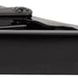 the tie hub Mini Solid Black Tie Bar – Sleek Tie Clip for Men, Business, Wedding & Formal image 1