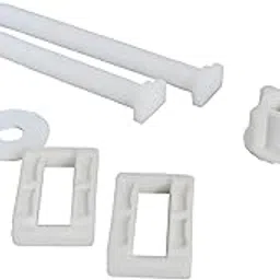 Toilet Seat Cover Soft Close Hinges Repair Kit, White Plastic, 2 Pair Set with Screws and Nuts (55MM)-picture-13