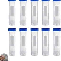 UtySty 10 Pack Single Dose Coffee Bean Storage Tubes with Scale Coffee Bean Dosing Cup 50ml Espresso Beans Dosing Vials Vessel Capsules for Breville Espresso Machine Home Coffee Bar Barista Whole Bean-image-52