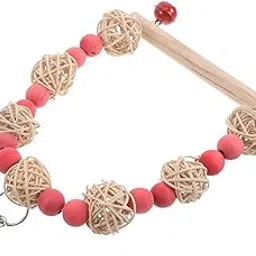 Yardwe Unique Rattan Ball Swing for Cockatiels Budgies Fun Bird Cage Accessory for Play and Exercise Durable Design for Active Parrots and Birds-picture-19