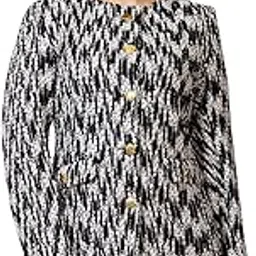 lasoon Women’s Winter Wear Tweed Coat with Gold Buttons | Stylish Multi-Color Blazer Jacket-picture-25