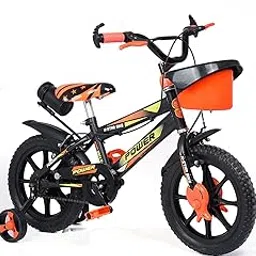 Norman Jr,888 Collection - Bike for Boys and Girls, Kids' Bicycle 14Inch with Training Wheels for Ages 3-7 Years Old, Toddler Bike with 95% Assembled (Orange Colour)-picture-14