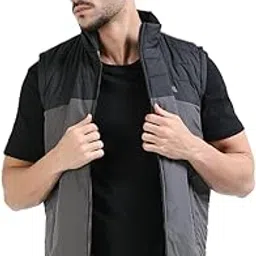 w a walk alone Jackets for Men Stylish Latest | Solid Sleeveless Winter Jacket for Men Polyester Warm Outerwear, Workout & Party Ware-picture-26