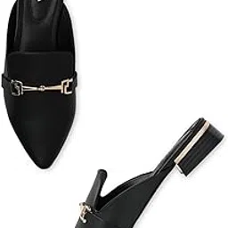 rocia by Regal Women Buckled Block Heel Mules-picture-33