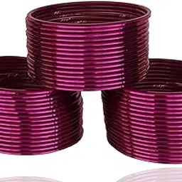 Oneness Plane Glossy Metal Bangles Set for Women and Girls - (Pack of 48 Bangles) _Available in Many Colours-picture-26