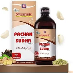 Dhanwantri Pharmaceutical Pachan Amrit Sudha Meetha | Ayurvedic Digestive Syrup (1000 ML, Meetha)-picture-22