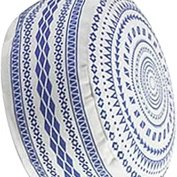 ARTISOUL Unstuffed Pouffe Cover Handmade Foot Stool for Nursery Living Room Decor Blue | Furniture | Ottomans, Footstools & Poufs-image-22