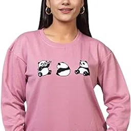 Latest Trendy Women Solid Sweatshirt | Fleece Fabric Sweatshirt | Women's Loose Fit Sweatshirt | Casual Winter Wear | Pink Sweatshirt-picture-10
