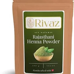 Rivaz 100% Pure & Organic Henna Powder for Hair & Hand | Rajasthani Sojat G.I. Tagged Henna (200g)-picture-48