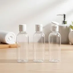 Clear Plastic Bottles with Flip Cap, Set of 3 (50ml)-picture-35