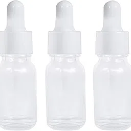 Happy Packaging 10ML Clear Frosted Round Empty Glass Bottle | Glass Dropper | White Smooth Sleeve | Silcon White Teat | Refillable | Leak Proof For Essential Oils | DIY Perfumes|serums -Pack Of 24-picture-11