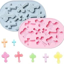 HUSAINI MART| Silicone Soap Mold 10 Cavities Cross Shaped Moulds Trays, 1 Piece for Handmade Craft Biscuit Candy Chocolate Fondant Cake UV Resin Epoxy Resin Jewelry Cross-picture-21
