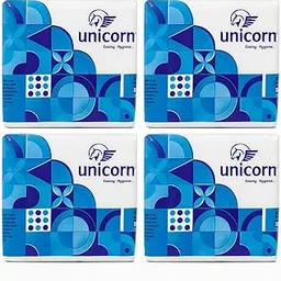 Siya Unicorn Paper Napkins 27x27cm, 40 Sheets 1ply tissue paper for dining table, Disposable tissue paper napkins for kitchen use (Pack of 4)-picture-45
