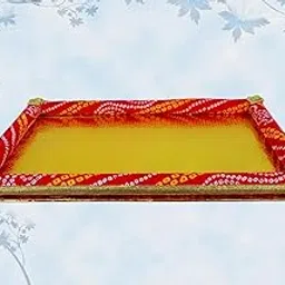 MDF Decorative Gift Tray | Cardboard Hamper for Diwali, Navratri Festive Gifting | Packing Tray for Saree, Sweets, Return Gift, Festival Packing-image-42