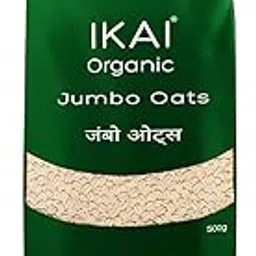 IKAI Organic Natural Jumbo Oats 500g | High Fiber & Protein | 100% Whole Grain, Gluten-Free & Vegan | Ideal for Porridge, Overnight Oats, Baking & Smoothies-image-2