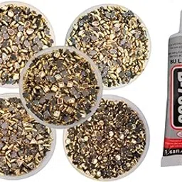 VELVAHINI Kundan Stones with B 7000(50 ml) Glue – Set of 5 Shapes for Jewellery, Embroidery, Bangles, Craft, Decoration, Aari/Maggam Work & Toran Making, Bracelet Making (Each 10 Grams)-picture-29