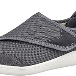 calandis ™ Men's Walking Shoes Low Top Cushioning Adjustable Strap Wide Round Toe Flats 43 Dark Gray | Men's Shoes-picture-28