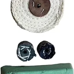 Cotton buff 4" with 1" gulli 2 pcs with free green luster for gloss polish-picture-10