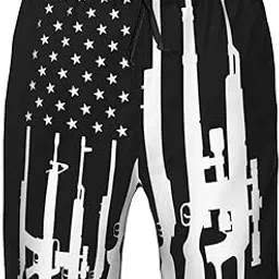 sara nell Mens Merica Eagle America Breathable Beach Board Shorts Swim Trunks Quick Dry image 1