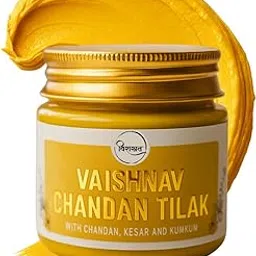 Vaishnav Chandan Tilak (Liquid) | 100% Herbal Pure & Original Sandalwood, Idol Pooja, Tilak, Hawan & Meditation, Long Lasting Fragrance, Cooling, Chandan Paste/Tilak & Kesar (100 G) (Yellow)-picture-39