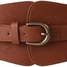 elaccent Women's Embossed Green Waist Belt with Bronze Buckle Super Wide Decorative Belt for Skirts-picture-53