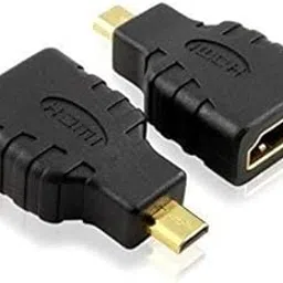 MaK WOrLD® Micro HDMI Male to HDMI Female Converter Adapter, HDMI Female (Type-A) to Micro HDMI Male (Type-D) (Note Micro-USB) image 1