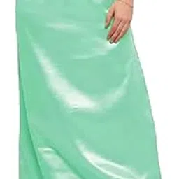 Sea Green Colour Satin Petticoat for Women | Sea Green Colour Satin Fabric Saree Shapewear or Underskirt or Saya-picture-13
