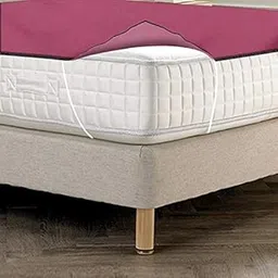 Nav Enterprises Waterproof Mattress Protector Queen Size 60x75 inces Polyester Maroon-picture-32