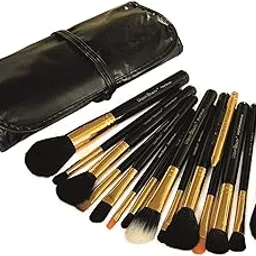 Urban Beauty Makeup Brush Set with Storage Pouch Model UB-115 (Black and Gold)-15 Pieces Powder Brush, Face Brush, Large Eye Shadow Brush, Eyeliner Brush, Foundation Brush, Blending Brush Highlight Brush, Contour Brush, Blush Brush, Eye Shadow Brush, Fluff Brush, Shading Brush, Flat Definer Brush, Definer Brush, Lip Brush-picture-37