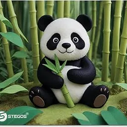 STEGOS Mouse Pad Small Size Cute Gaming Mousepad for Laptop Cartoon Theme Printed Mousepad for Girls Kids - 23cm x 19cm - 3mm Thick- Non Slip Desk Mat (Panda)-picture-22