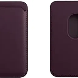 Aryas Faux Leather Magnetic Wallet Card Holder Compatible with iPhone 12/13/14/15 Supports 2 Cards magsafe Compatible- RFID Protection - 24 Colours(Dark Cherry)-image-89