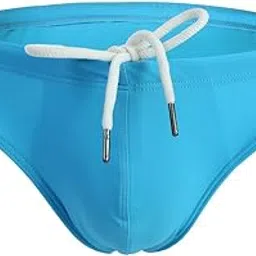 summer code Mens Solid Swim Briefs Drawstring Bikini Sport Swimsuit Royal Blue-picture-30