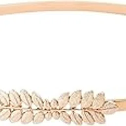 shivamkraft 1 Piece Women's Stretchable Metal Rose Leaf Stylish Adjustable Waist Belt Kanduro Girls, Belt Saree, Long Gown, Western, Traditional Dress Waist Belts Navratri And Diwali (Design 2)-picture-13