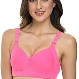 tweens Lite Wite - Minimiser Medium Padded Cotton Lycra Bra (Plus Size) - Triple Hook - Full Coverage - Wirefree - Seamless T-Shirt Bra-picture-13