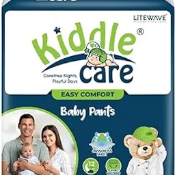Kiddle Care Easy Comfort Baby Diaper Pants | Medium (M) | 7-12 Kg | 72 Pieces | Up to 12 Hours Protection, Prevents Leakage, Wetness Indicator-picture-16
