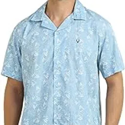 allen solly Men Cotton Regular Fit Resort Collar Half Sleeve Printed Casual Shirt-picture-24