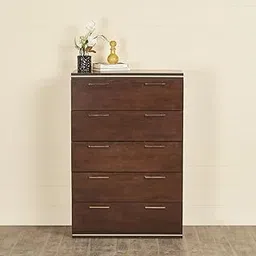 Home Centre Valencia Compressed Wood Chest of Drawer - 5 Drawers, Brown, 31 * 16 * 47 inches (CONNOISEUR COD-17-N)-picture-19