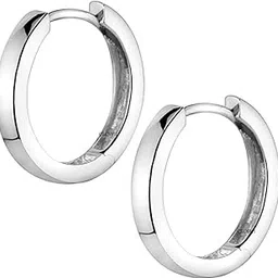 Sterling Silver Earrings for Men and Women. Sterling Silver Hoop Earrings. Unisex Earrings.-image-11